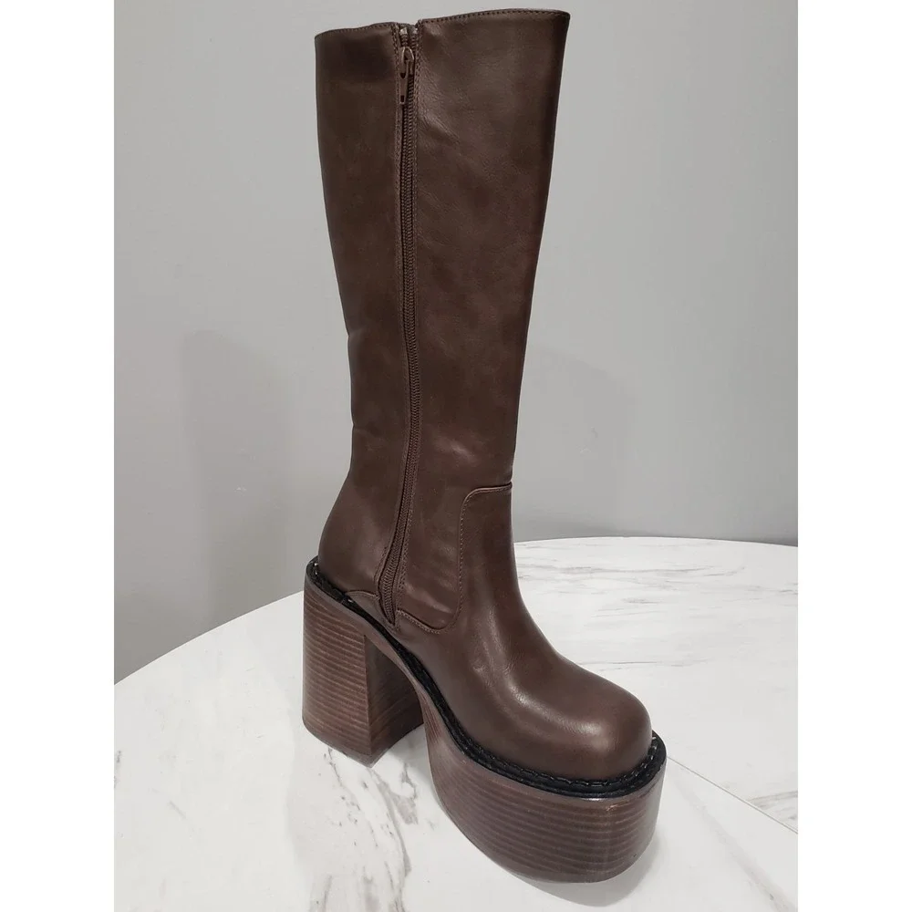NEW NO BOX dELiA*s Delia's Vintage Soul Knee High Boots bratz y2k platform GOGO